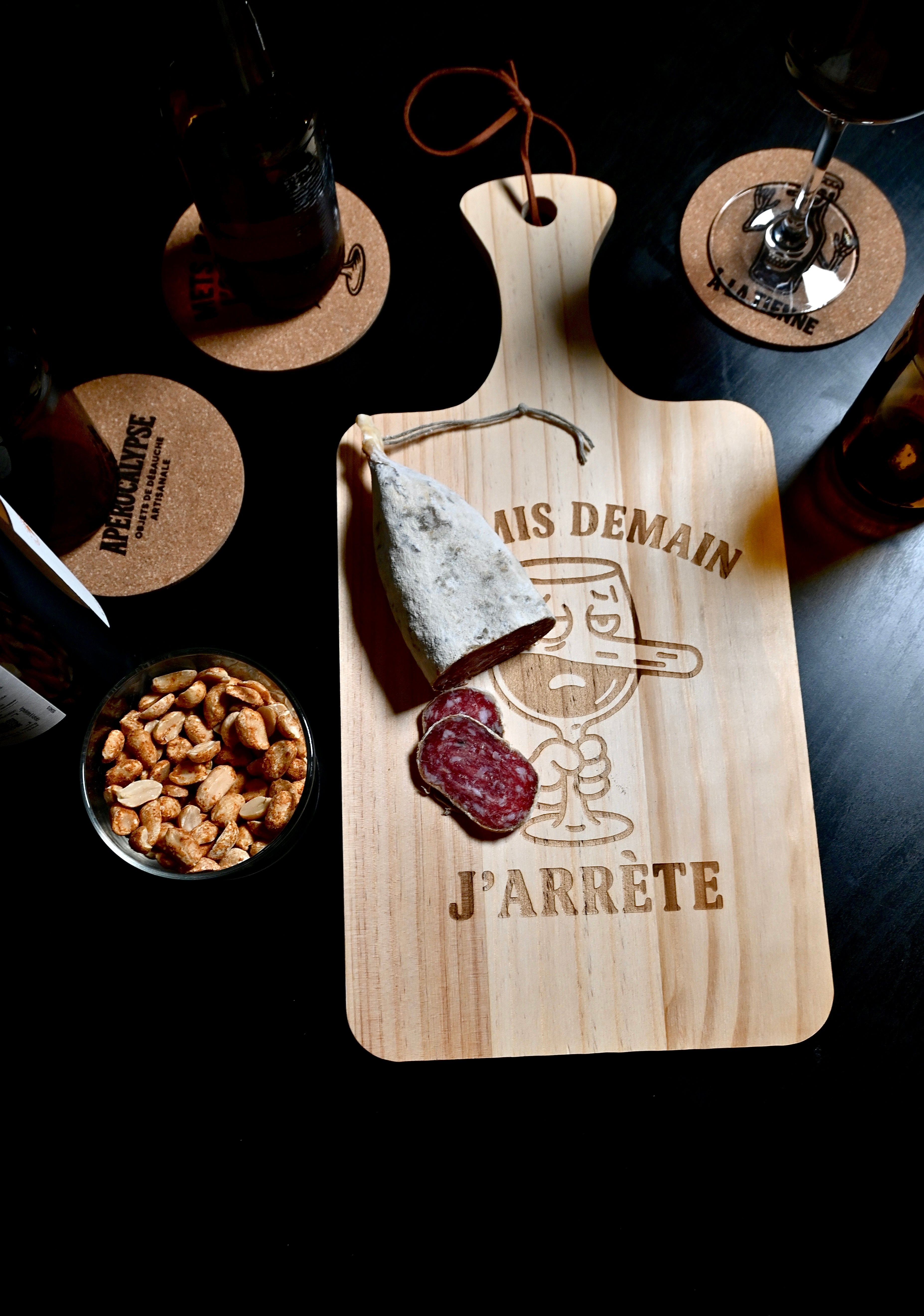 PLANCHE À DÉCOUPER - PROMIS DEMAIN J'ARRÊTE